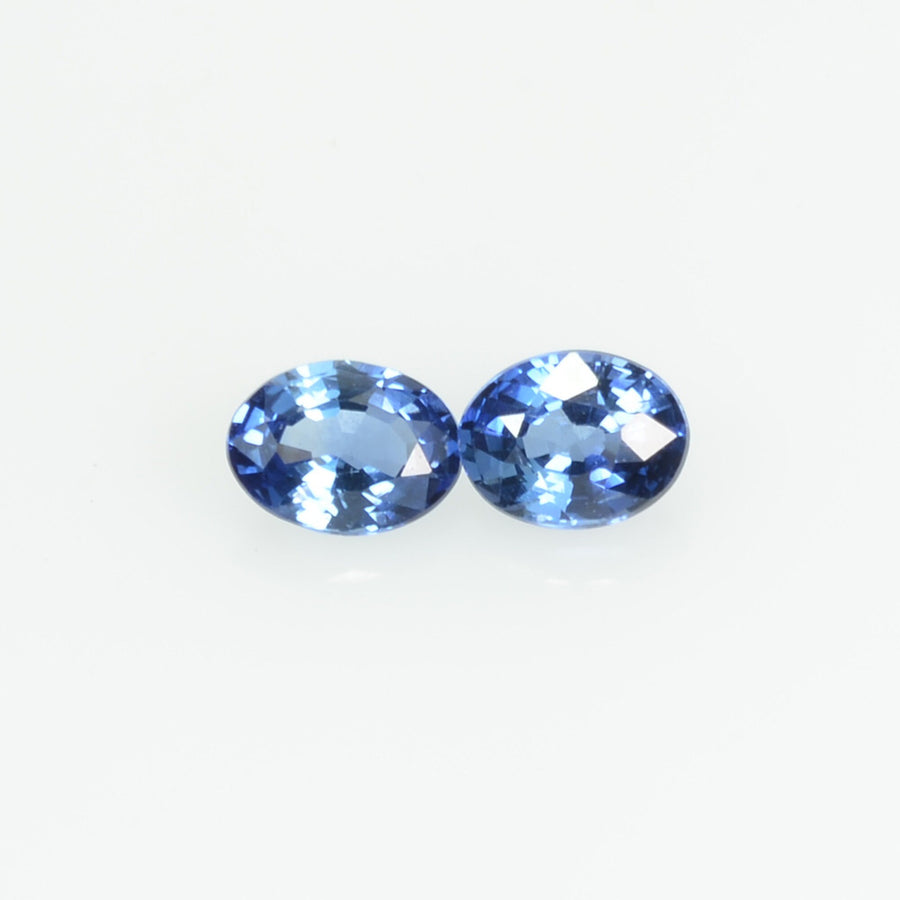 0.38 cts Natural Blue Sapphire Loose Pair Gemstone Oval Cut