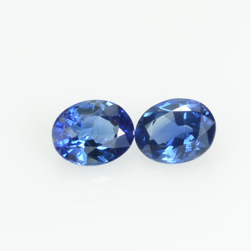 0.78 cts Natural Blue Sapphire Loose Pair Gemstone Oval Cut