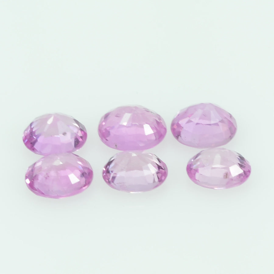4.5x3.5 Natural  Pink Sapphire Loose Gemstone oval Cut