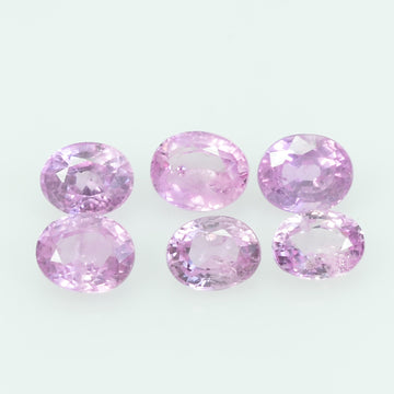 4.5x3.5 mm Lot Natural Pink Sapphire Loose Gemstone oval Cut