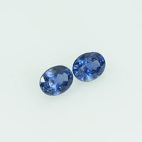 0.46 Cts Natural Blue Sapphire Loose Pair Gemstone Oval Cut