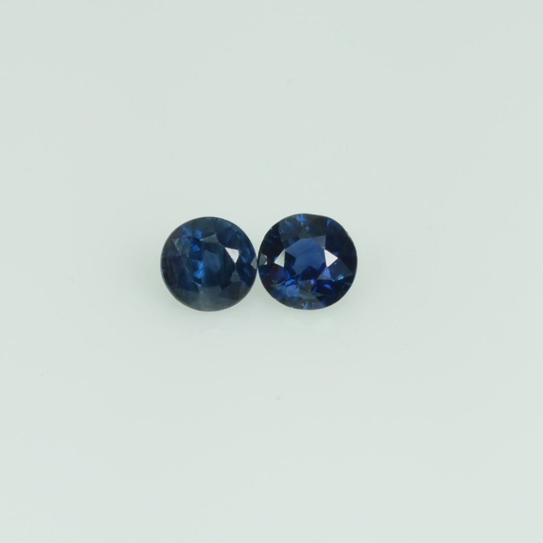 0.40 Cts Natural Blue Sapphire Loose Pair Gemstone Round Cut