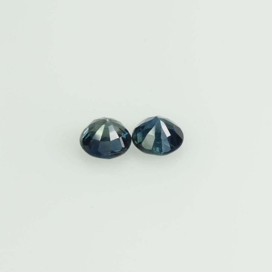 3.5-3.6 mm Natural Blue Sapphire Loose Pair Gemstone Round Cut