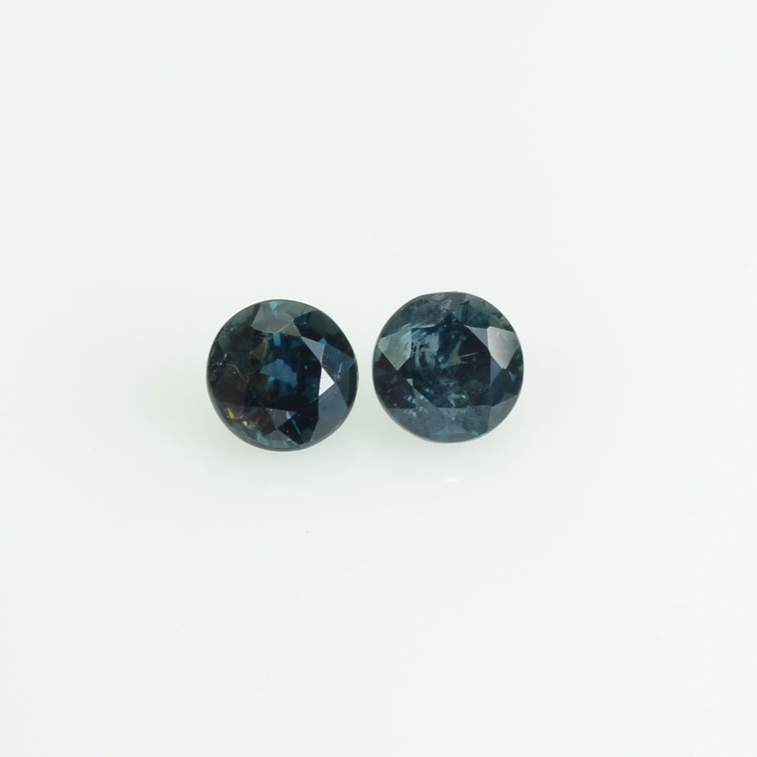 3.7-3.8 mm Natural Blue Sapphire Loose Pair Gemstone Round Cut