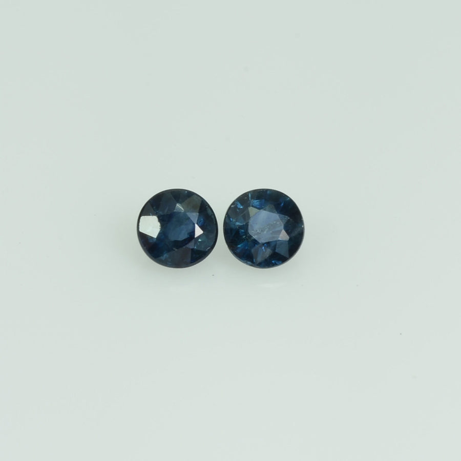 3.4 mm Natural Blue Sapphire Loose Gemstone Round Cut
