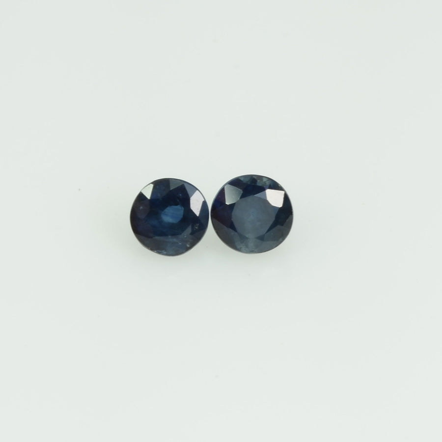 3.4 mm Natural Blue Sapphire Loose Gemstone Round Cut
