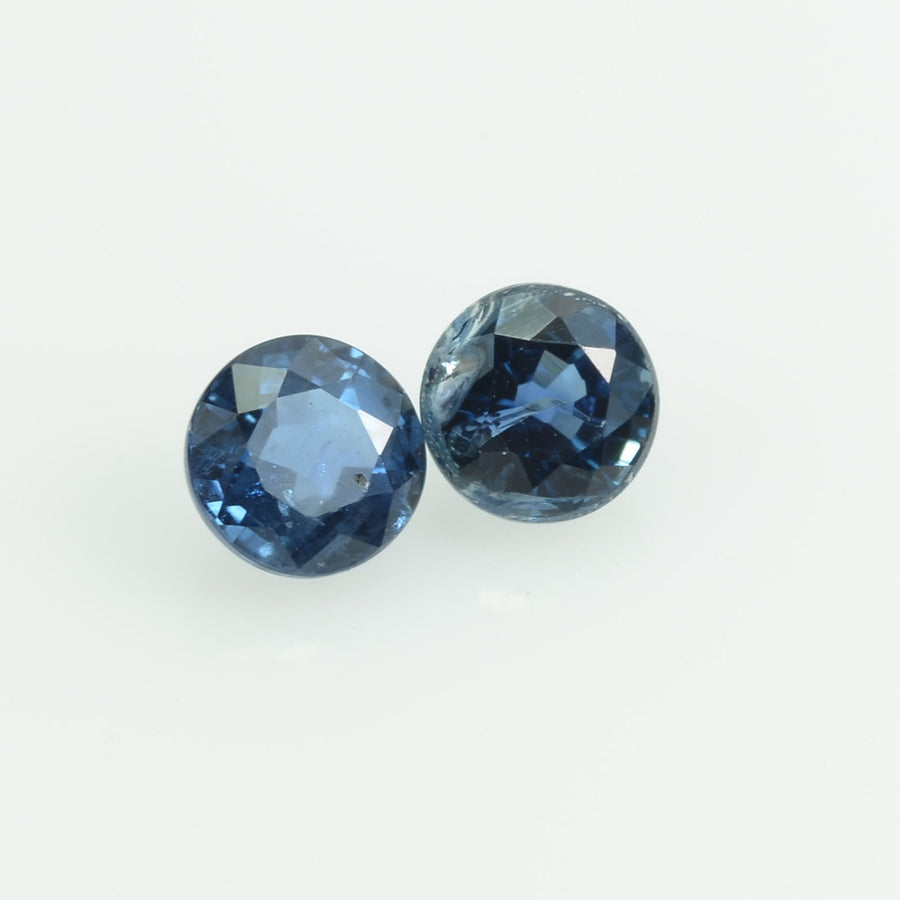 3.5 mm Natural Blue Sapphire Loose Gemstone Round Cut