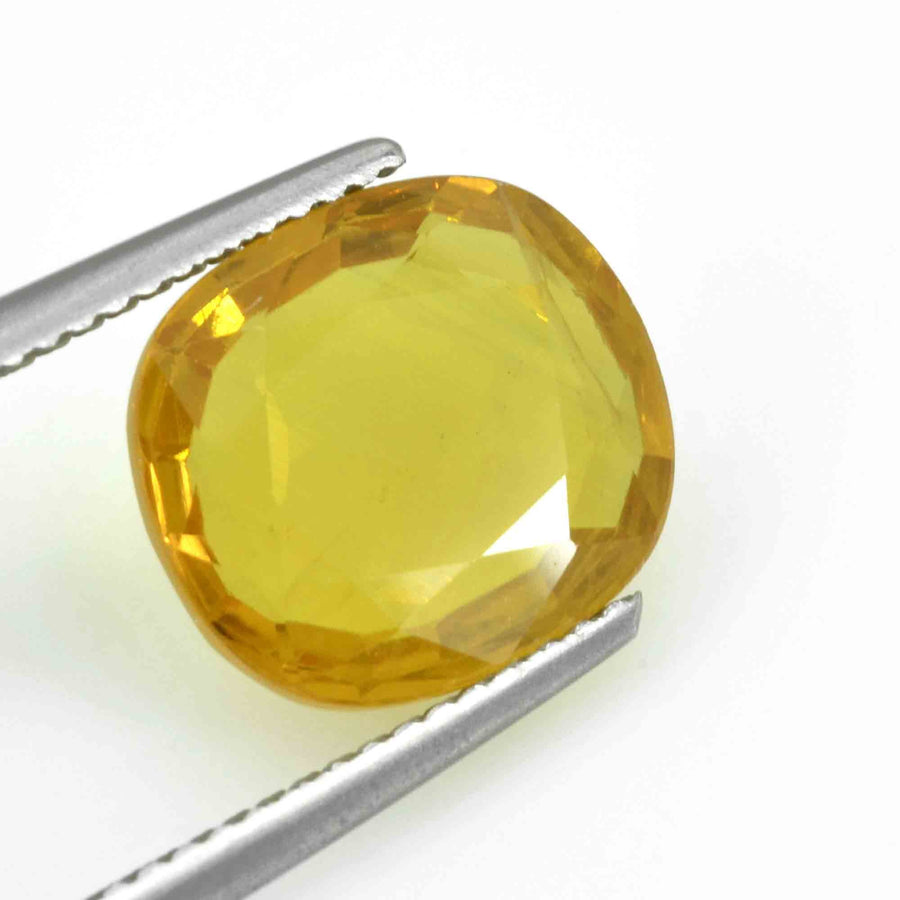 5.33 Cts Natural Yellow Sapphire Loose Gemstone Cushion Cut