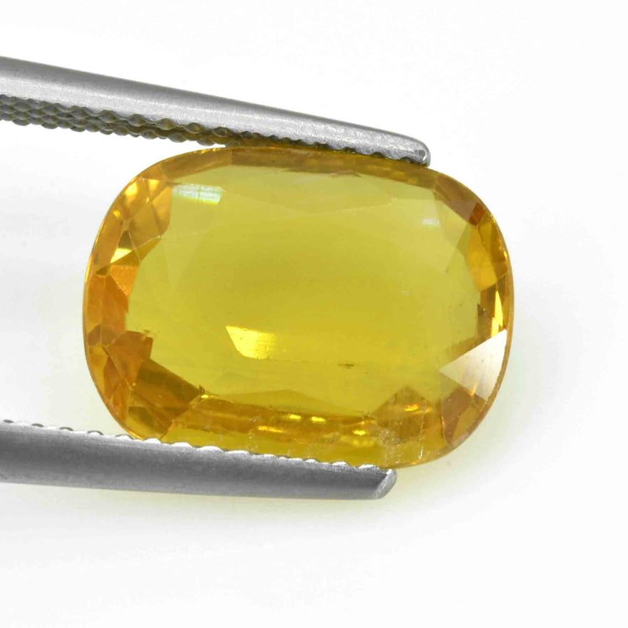 5.36 Cts Natural Yellow Sapphire Loose Gemstone Cushion Cut