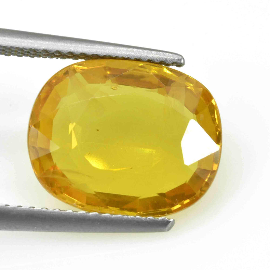 6.99 Cts Natural Yellow Sapphire Loose Gemstone Cushion Cut