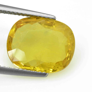 7.33 Cts Natural Yellow Sapphire Loose Gemstone Cushion Cut