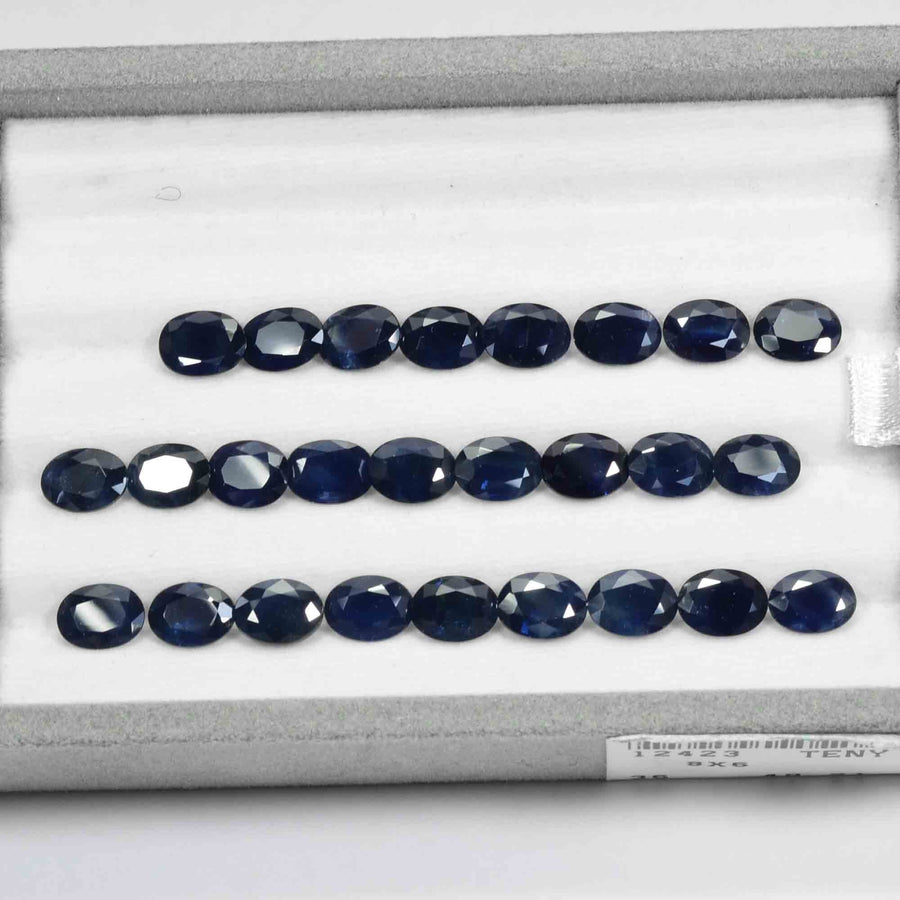 8x6 MM Natural Blue Sapphire Loose Gemstone Oval Cut