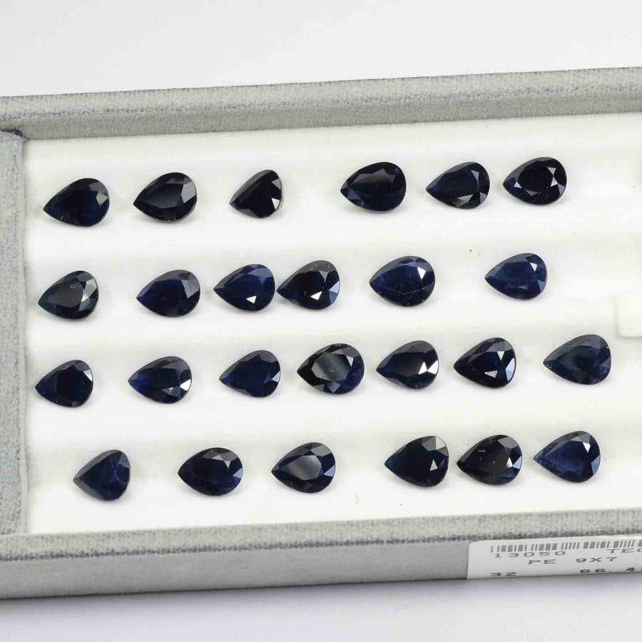 9x7 MM Natural Blue Sapphire Loose Gemstone Pear Cut