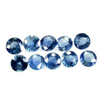 5.6-6.5 MM Natural Blue Sapphire Loose Gemstone Round Cut