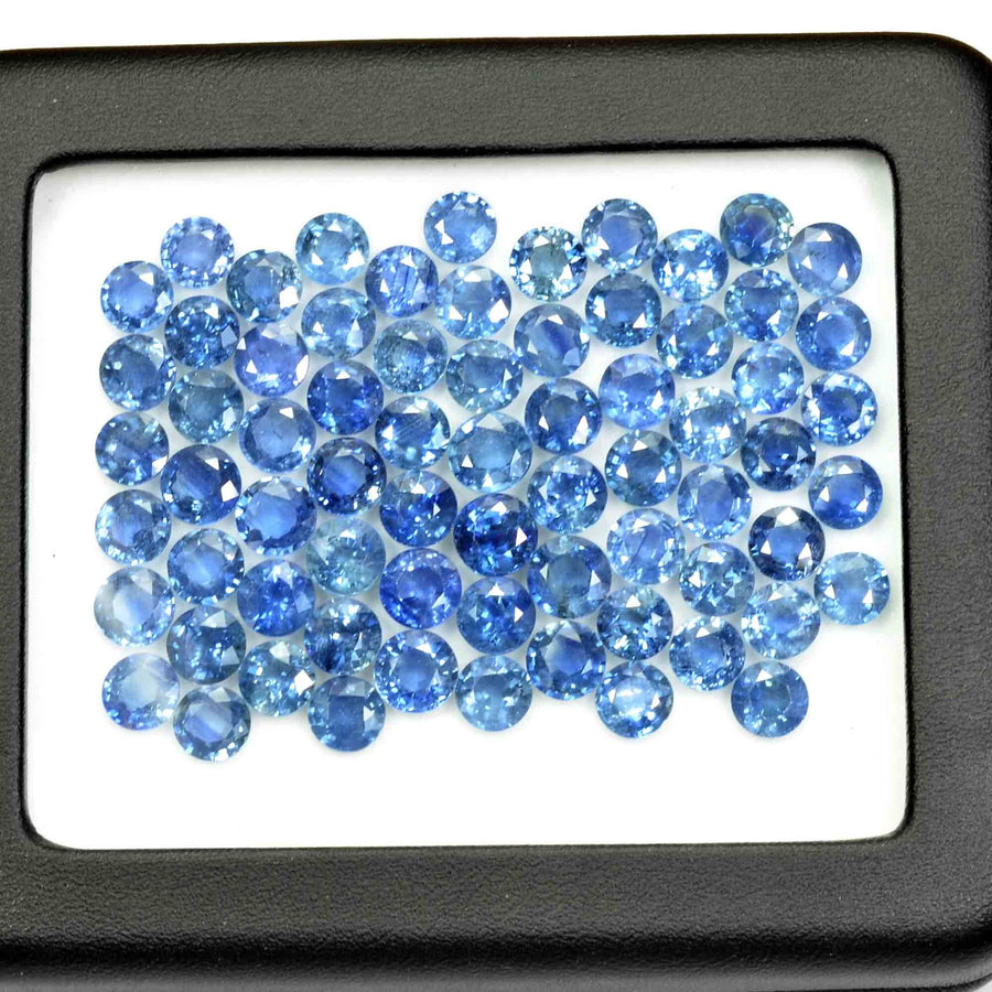 5.6-6.5 MM Natural Blue Sapphire Loose Gemstone Round Cut