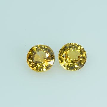 4.0 mm Natural Yellow Sapphire Loose Gemstone Round Cut