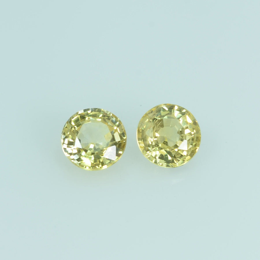 3.7 mm Natural Yellow Sapphire Loose Gemstone Round Cut
