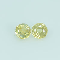 3.7 mm Natural Yellow Sapphire Loose Gemstone Round Cut - Thai Gems Export Ltd.