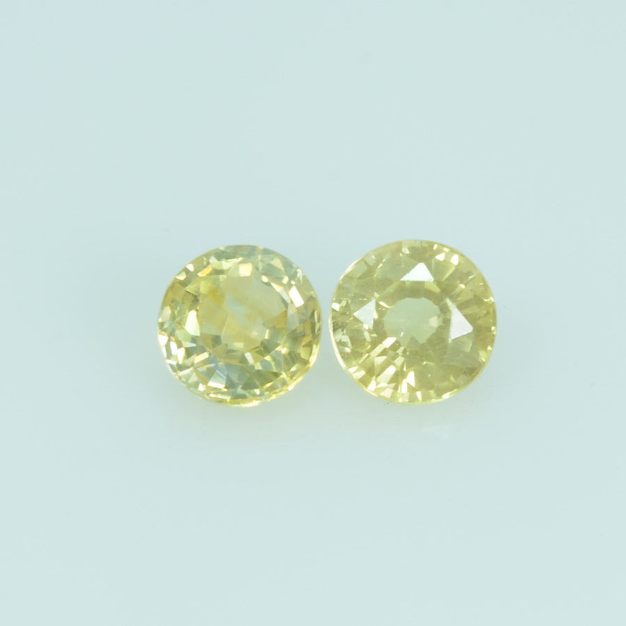 3.7 mm Natural Yellow Sapphire Loose Gemstone Round Cut - Thai Gems Export Ltd.