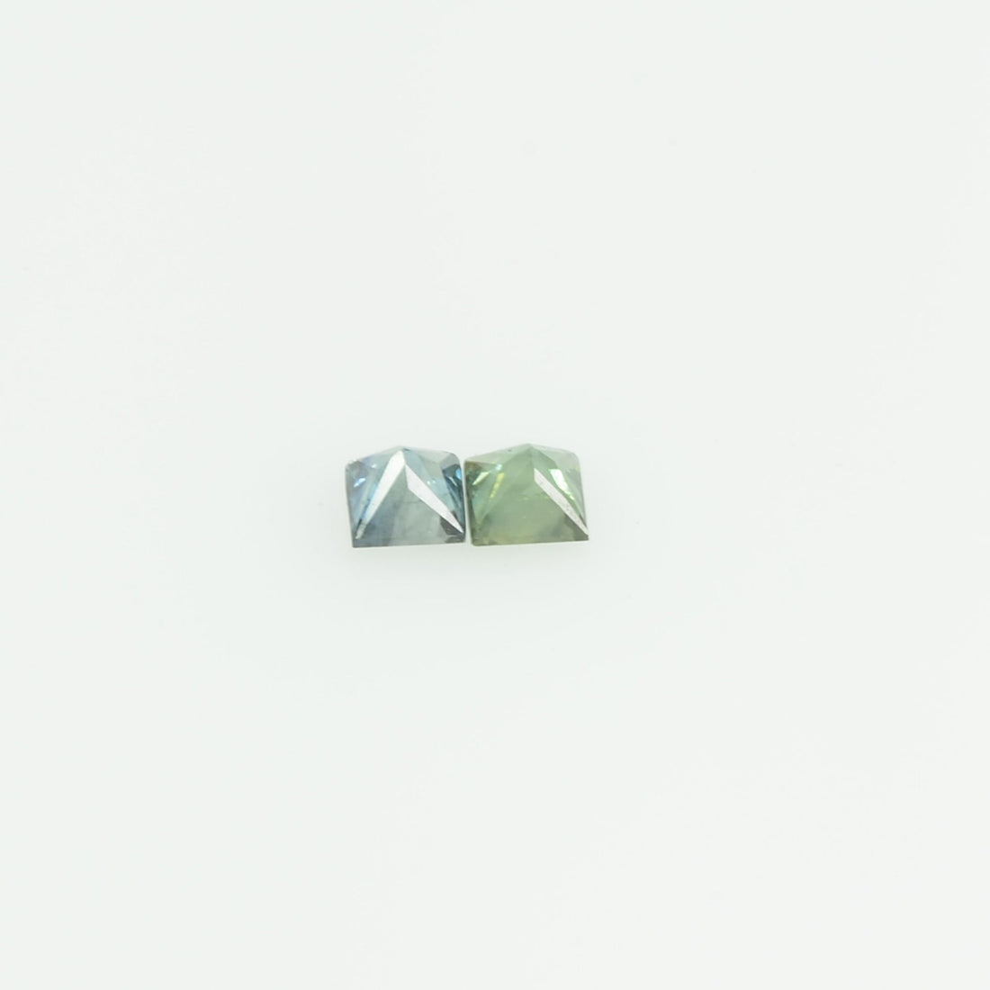 1.9-2.4 MM  Natural Princess Cut Green Sapphire Loose Gemstone