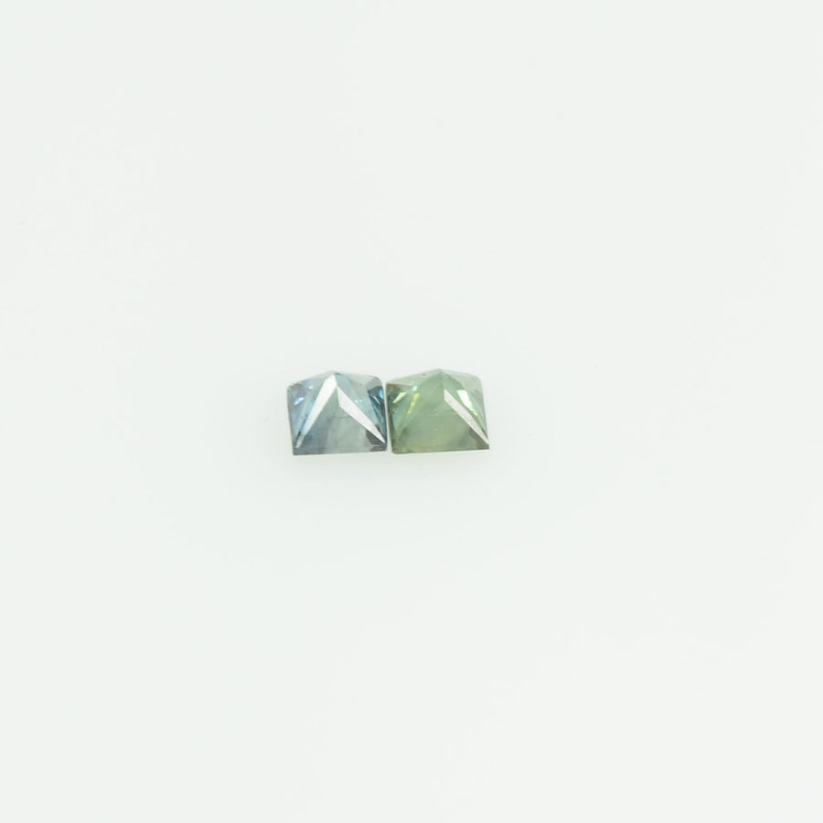 1.9-2.4 MM  Natural Princess Cut Green Sapphire Loose Gemstone