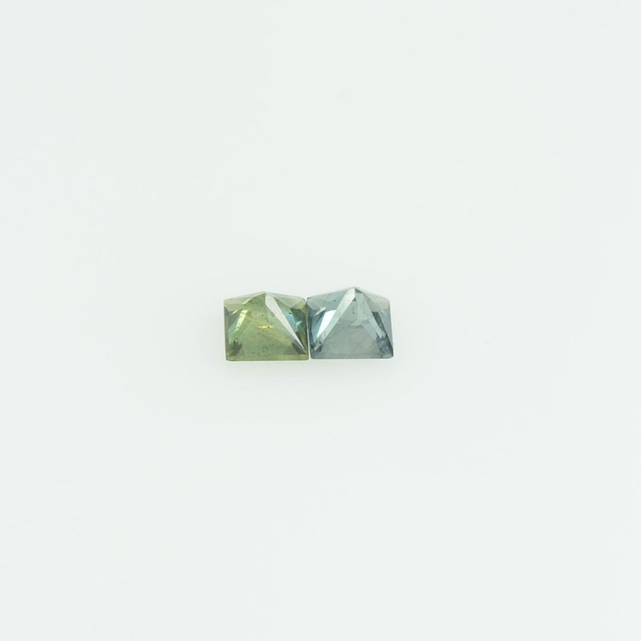 1.9-2.4 MM  Natural Princess Cut Green Sapphire Loose Gemstone