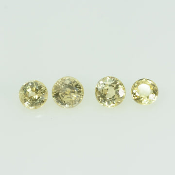 3.3 mm Natural Yellow Sapphire Loose Gemstone Round Cut
