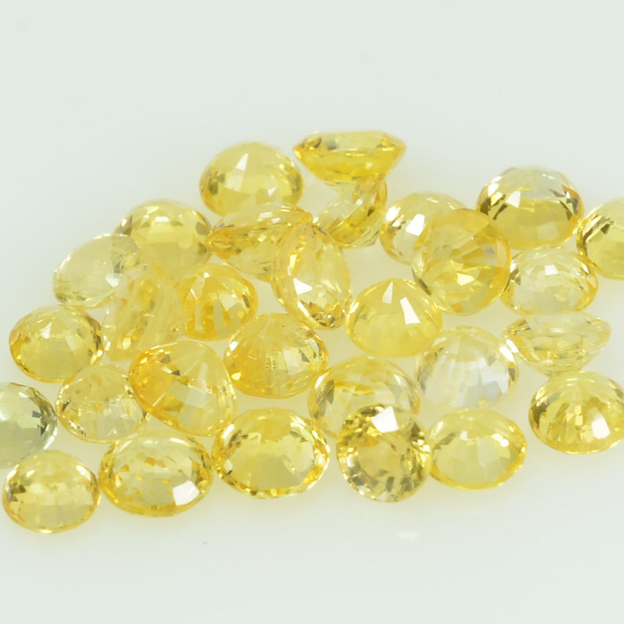 3.0 mm Natural Yellow Sapphire Loose Gemstone Round Cut - Thai Gems Export Ltd.