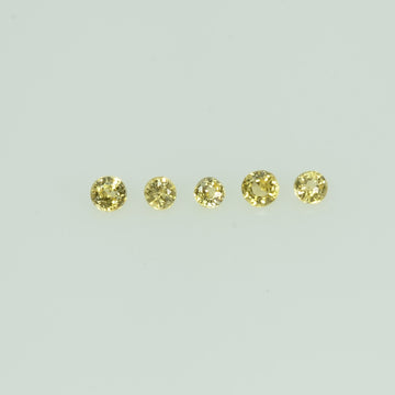 1.4-1.7 mm lot Natural Yellow Sapphire Loose Gemstone Round Cut