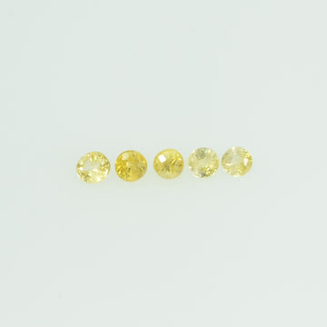 1.4-1.7 mm Natural Yellow Sapphire Loose Gemstone Round Cut