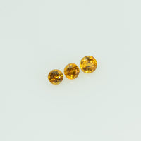 2.0 mm lot Natural Yellow Sapphire Loose Gemstone Round Cut