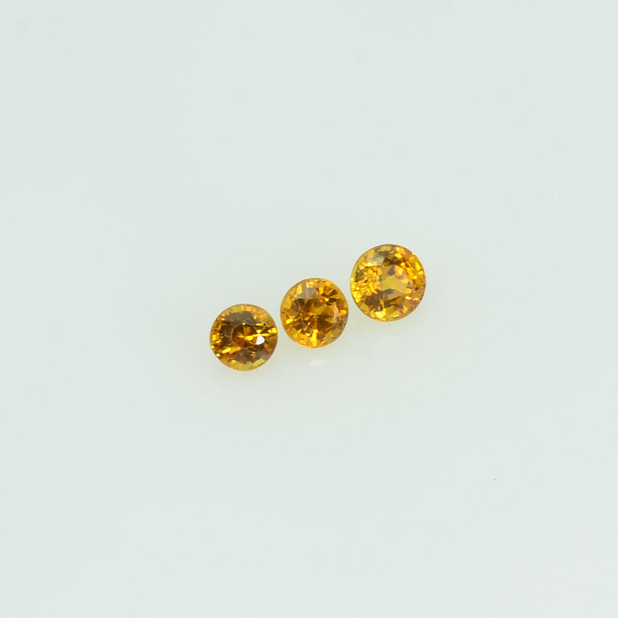 2.0 mm lot Natural Yellow Sapphire Loose Gemstone Round Cut