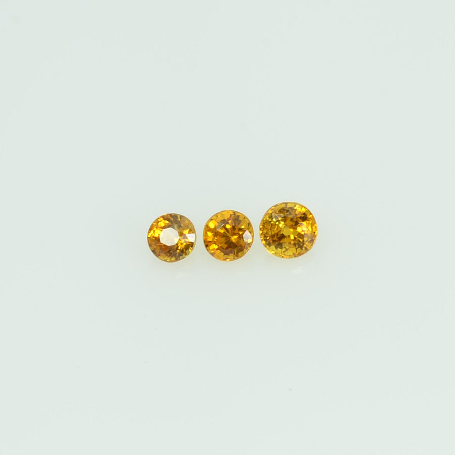 2.0 mm lot Natural Yellow Sapphire Loose Gemstone Round Cut