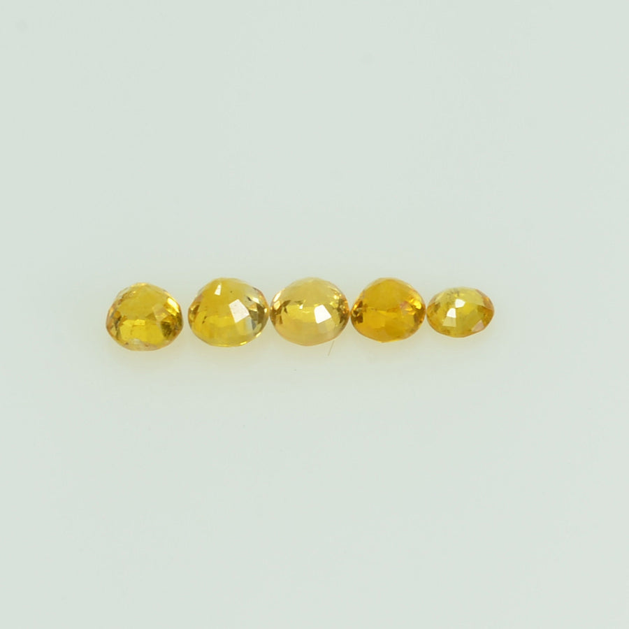 2.0 mm lot Natural Yellow Sapphire Loose Gemstone Round Cut