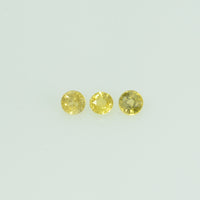 2.0 mm lot Natural Yellow Sapphire Loose Gemstone Round Cut