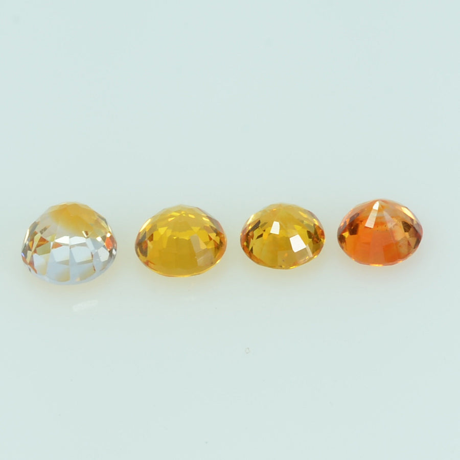 2.0 mm lot Natural Orange Sapphire Loose Gemstone Round Cut