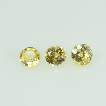 3.5 mm Natural Yellow Sapphire Loose Gemstone Round Cut