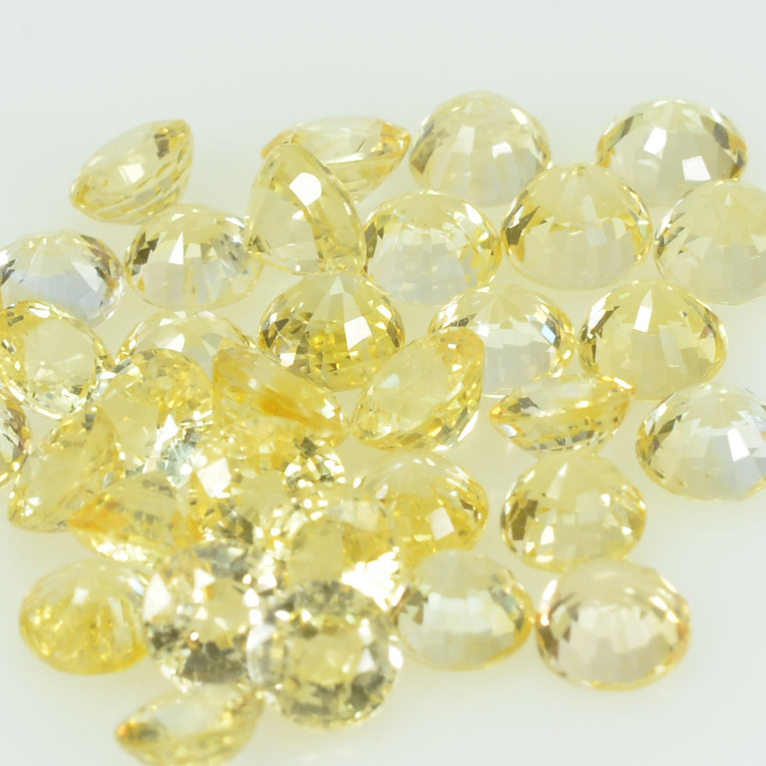 3.5 mm Natural Yellow Sapphire Loose Gemstone Round Cut