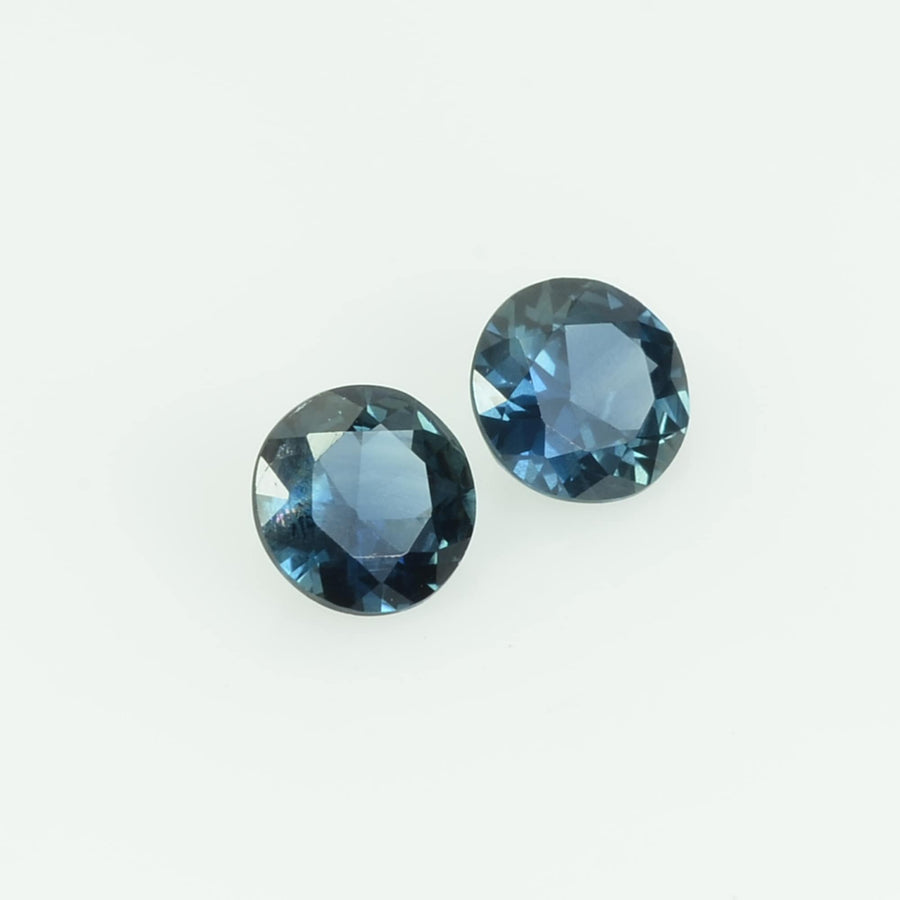 4.0 mm Natural Teal Blue Green Sapphire Loose Gemstone Round Cut