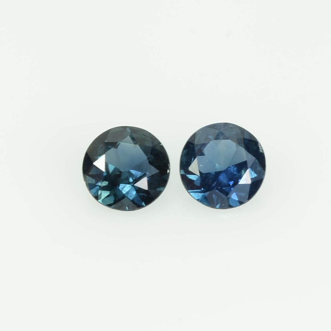 4.0 mm Natural Teal Blue Green Sapphire Loose Gemstone Round Cut