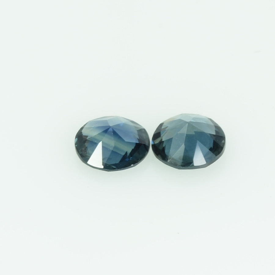 4.0 mm Natural Teal Blue Green Sapphire Loose Gemstone Round Cut