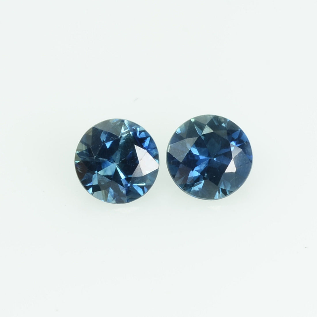 4.0 mm Natural Teal Blue Green Sapphire Loose Gemstone Round Cut