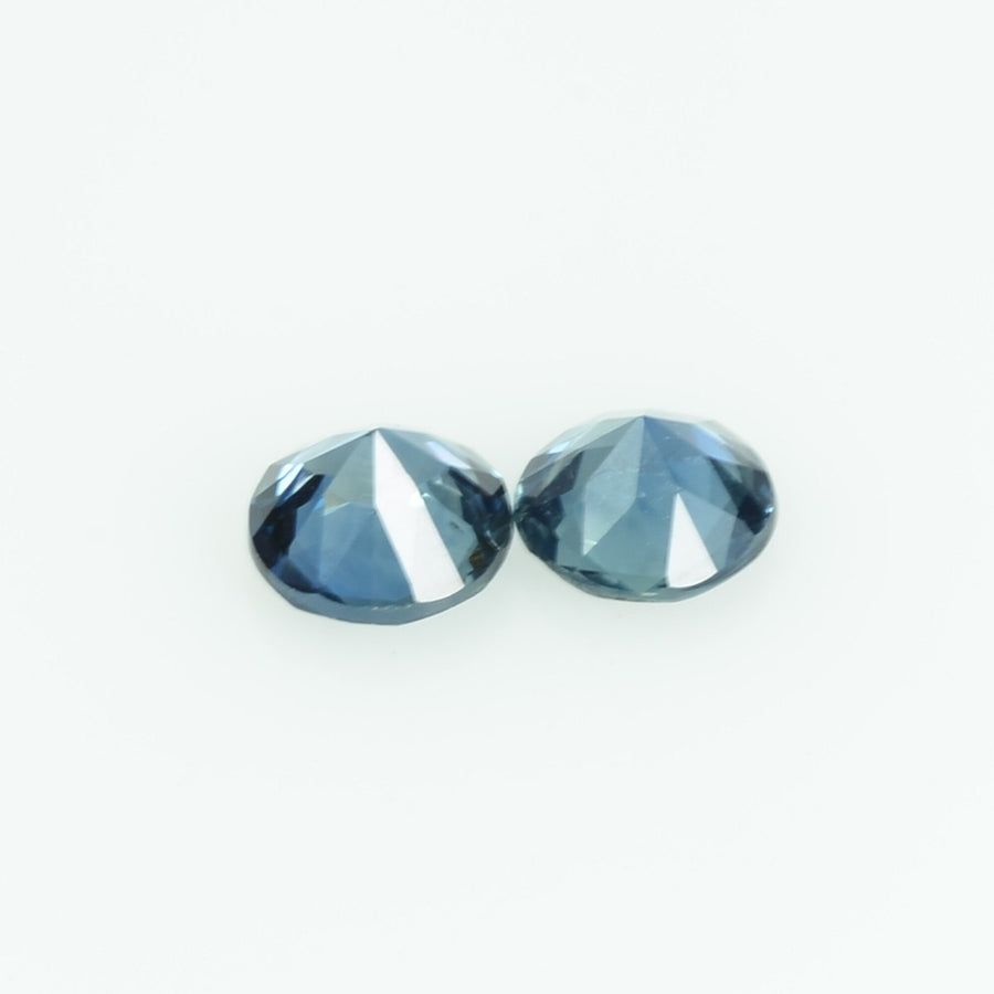 4.0 mm Natural Teal Blue Green Sapphire Loose Gemstone Round Cut