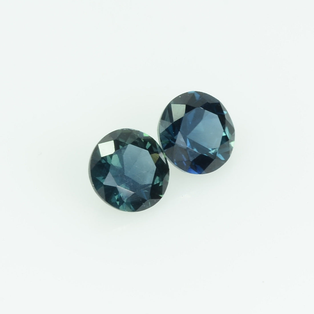 4.0 mm Natural Teal Blue Green Sapphire Loose Gemstone Round Cut