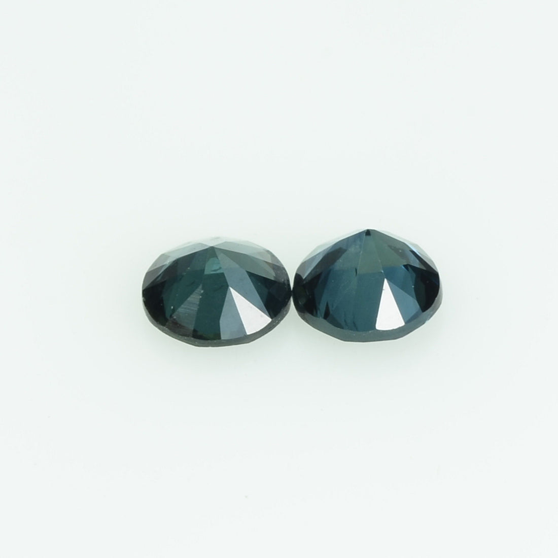 4.0 mm Natural Teal Blue Green Sapphire Loose Gemstone Round Cut