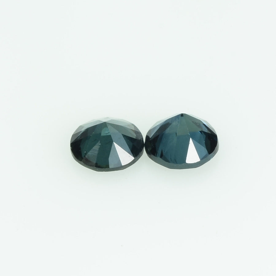 4.0 mm Natural Teal Blue Green Sapphire Loose Gemstone Round Cut