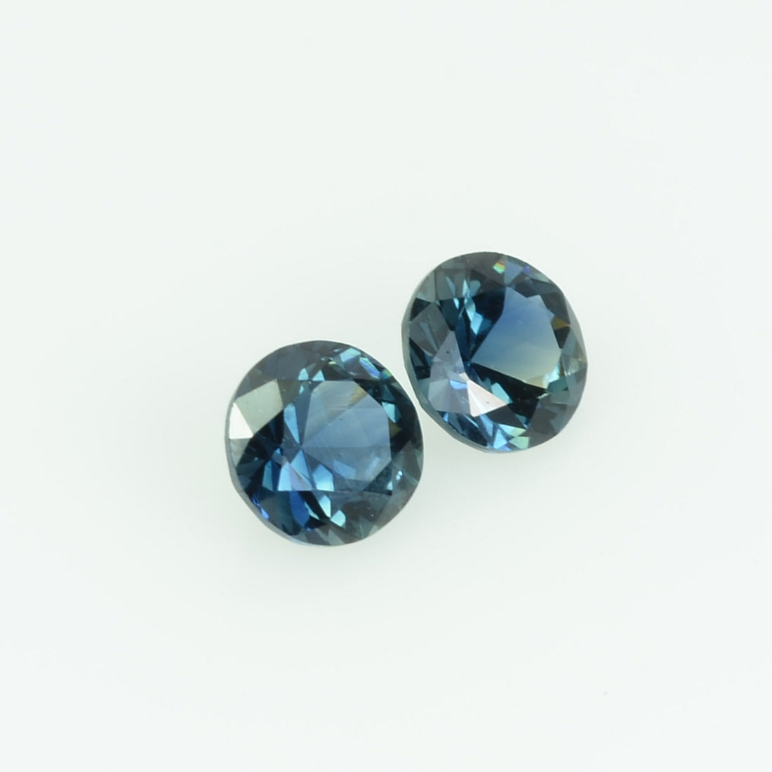 4.0 mm Natural Teal Blue Green Sapphire Loose Gemstone Round Cut