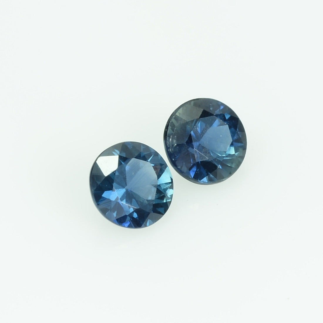 4.0 mm Natural Teal Blue Green Sapphire Loose Gemstone Round Cut