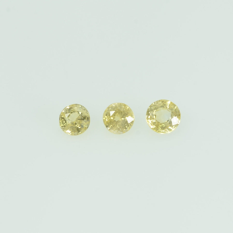 2.5 mm Natural Yellow Sapphire Loose Gemstone Round Cut