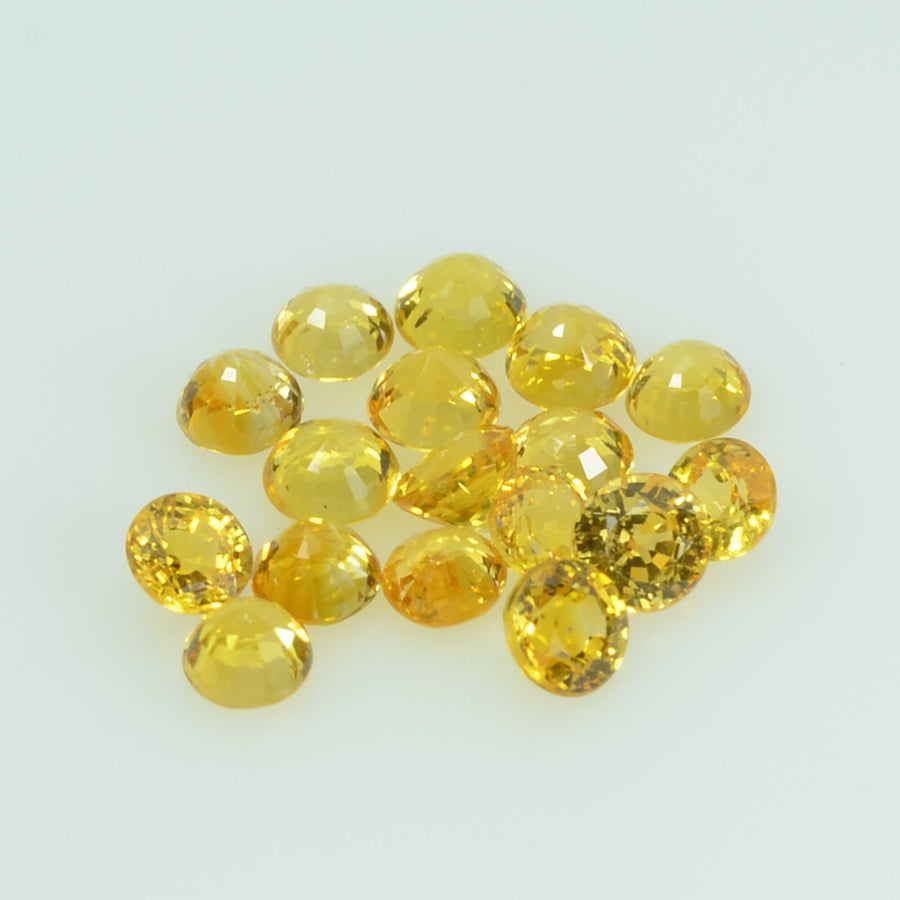 2.5 mm lot Natural Yellow Sapphire Loose Gemstone Round Cut